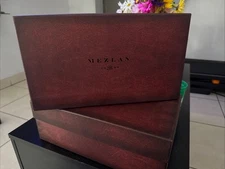 2 MEZLAN Authentic Brown Empty Storage Gift Shoe Boxes Box