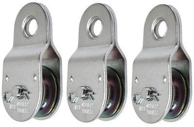 Fixed Single Pulley Block Wheel, Pulley Roller Loading 420 Lbs.   Pack of