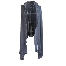 Rutherford Knitted Cape and Shawl Specialist Scotland Black Cotton Fringe