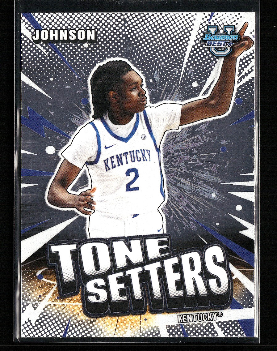 2025-26 Bowman's Best University Tone Setters #TS6 Jasper Johnson Kentucky RC