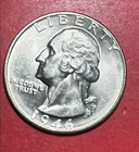 1946 Choice Uncirculated US Washington SILVER Quarter! Philadelphia Mint! Coin!