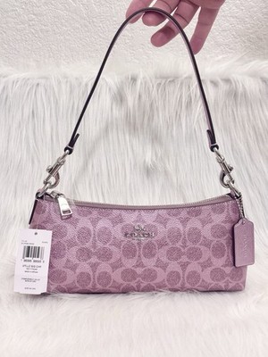 Coach Charlotte Shoulder Bag In Signature Canvas CCL40 Pink/Rose