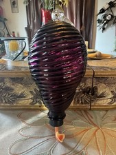 Vintage Handmade Blown Glass Hummingbird Feeder w/ Spout Nice Decorative