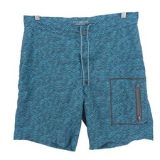MACK WELDON Swim Trunks Hybrid Shorts Blue Wave Surf Stretch Size 33/34