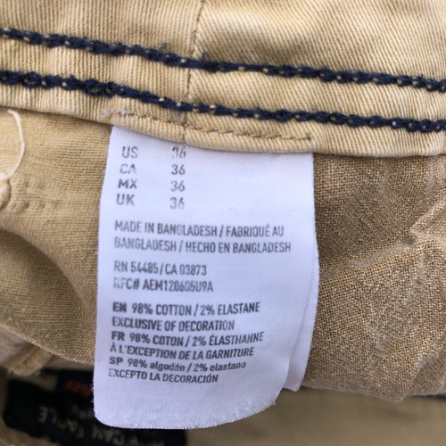 American Eagle längere Länge Cargoshorts Herren 36 x 11" khaki extrem flexibel - Bild 3 von 12