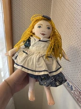 Vintage 1991 Alice in Wonderland Ragdoll Cloth Fabric Rag Doll Adventures Rare