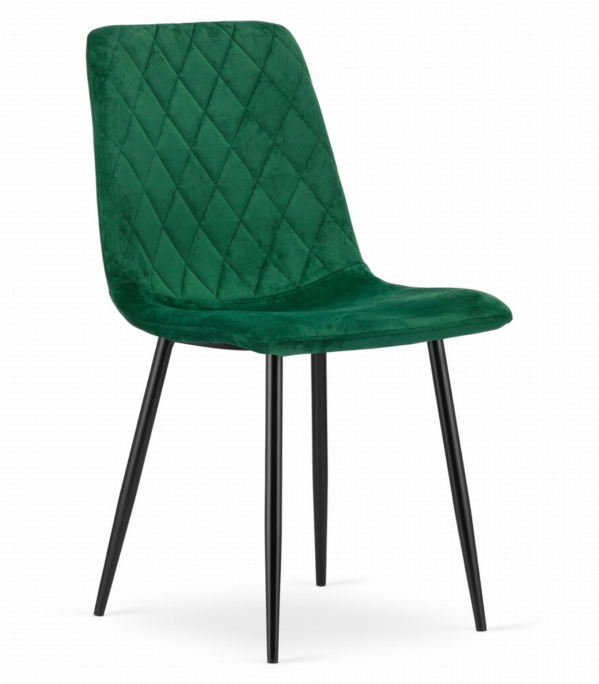 Fauteuil TURIN - velours vert foncé x 1