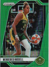 2024 Panini Prizm WNBA #109 Mercedes Russell Green Prizms
