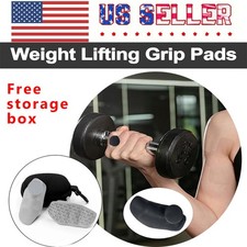 Gym Weight Lifting Grippers Silicone Padded Palm Grips Hand Support Protection