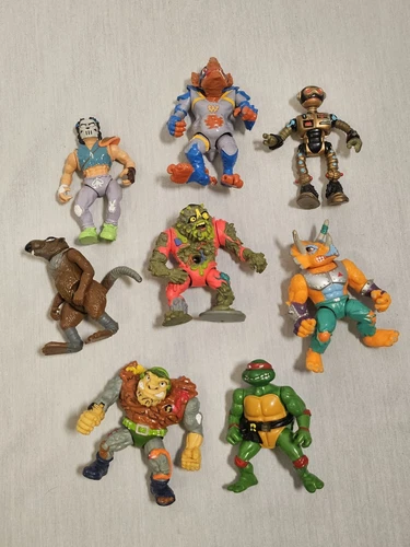 Teenage Mutant Ninja Turtles Figure Lot Of 8 Vintage 1980's TMNT Action Figures