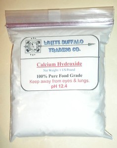 1 Us Lb Calcium Hydroxide Ca Oh 2 Edible Hydrated Pickling Slaked Lime Pound Ebay