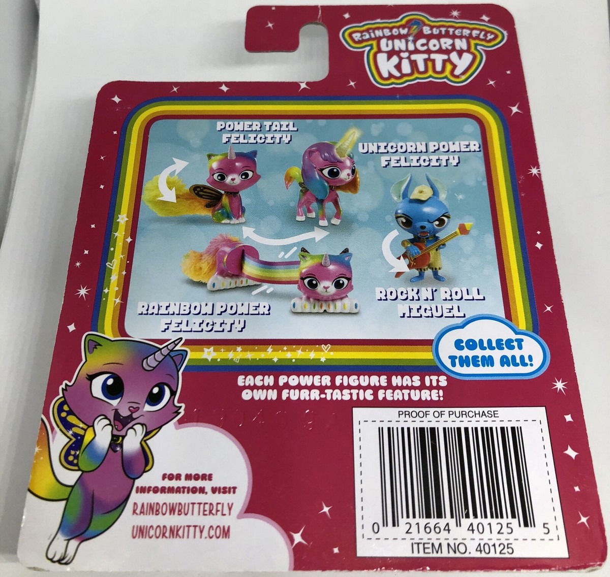 Rainbow Butterfly Unicorn Kitty Miguel with Guitar Figure
