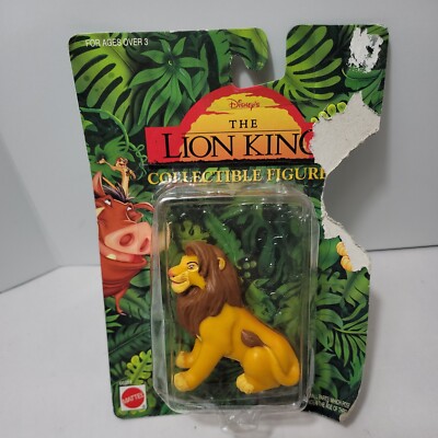 DISNEY LION KING ADULT SIMBA FIGURE TOY CARDED MATTEL ARCOTOYS 1990'S