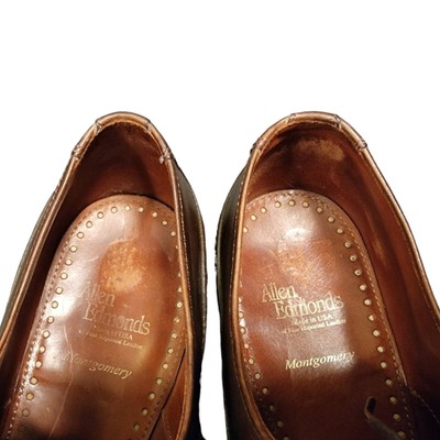 Allen Edmonds MONTGOMERY Brown Leather Split Toe Derby 9.5 