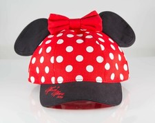 New Disney Parks Minnie Red  White Polka Dot Baseball Cap - Youth Sized