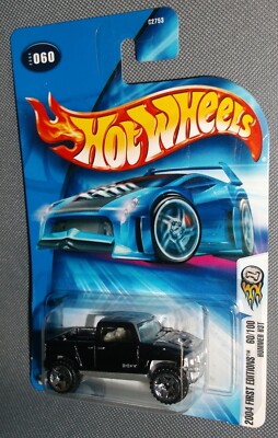 Hot Wheels 2004 #060 First Editions 60 of 100 Hummer H3T Black OR5SPs C2753