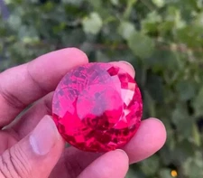 Flawless Natural Ceylon Padparadscha 309 Ct+ Round Shape Loose Gemstone