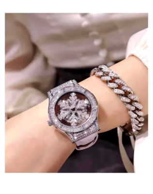 Luxury Women Quartz Watch Rhinestone Rotating Starry Sky  display picture 1
