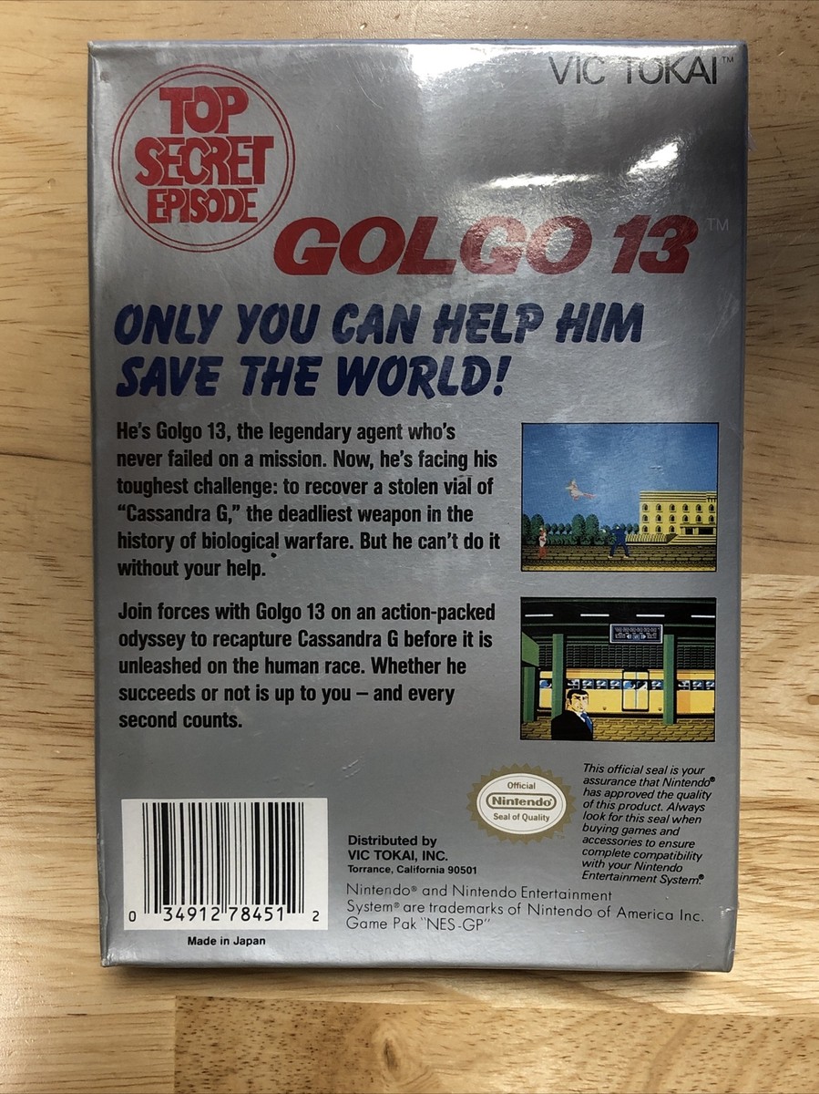 Golgo 13: Top Secret Episode ReSealed? Nintendo NES Vic