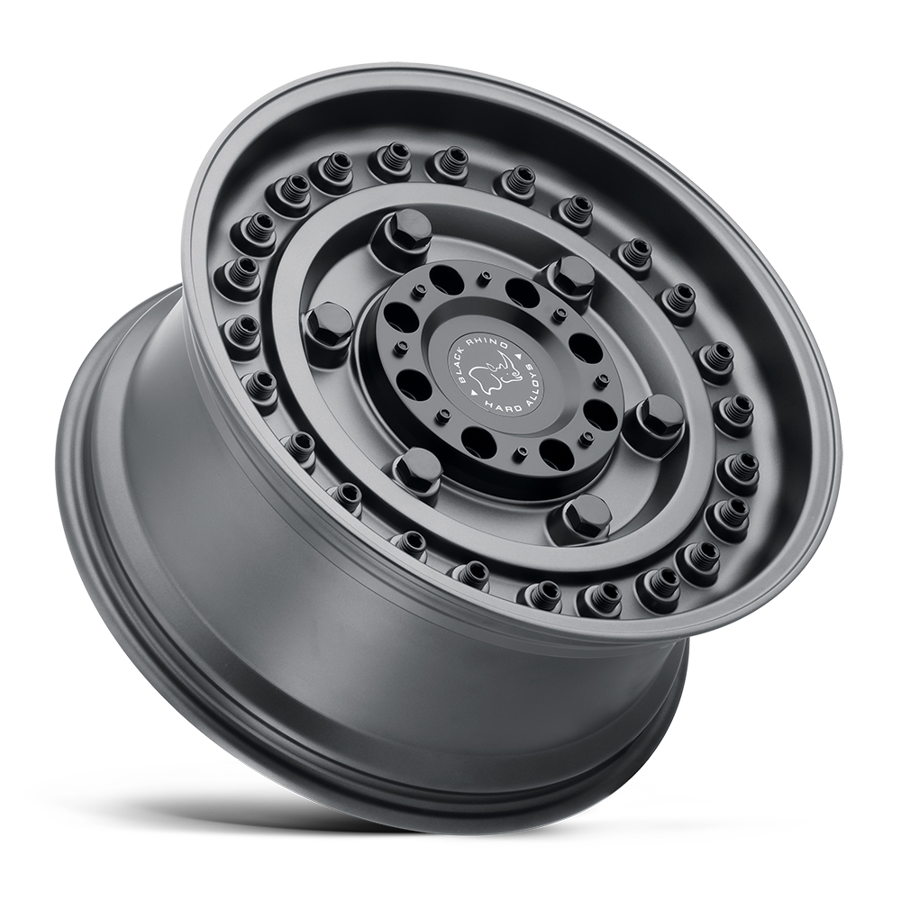 Set 4 Black Rhino Armory 16x8 6x130 Gun Black Wheels 16