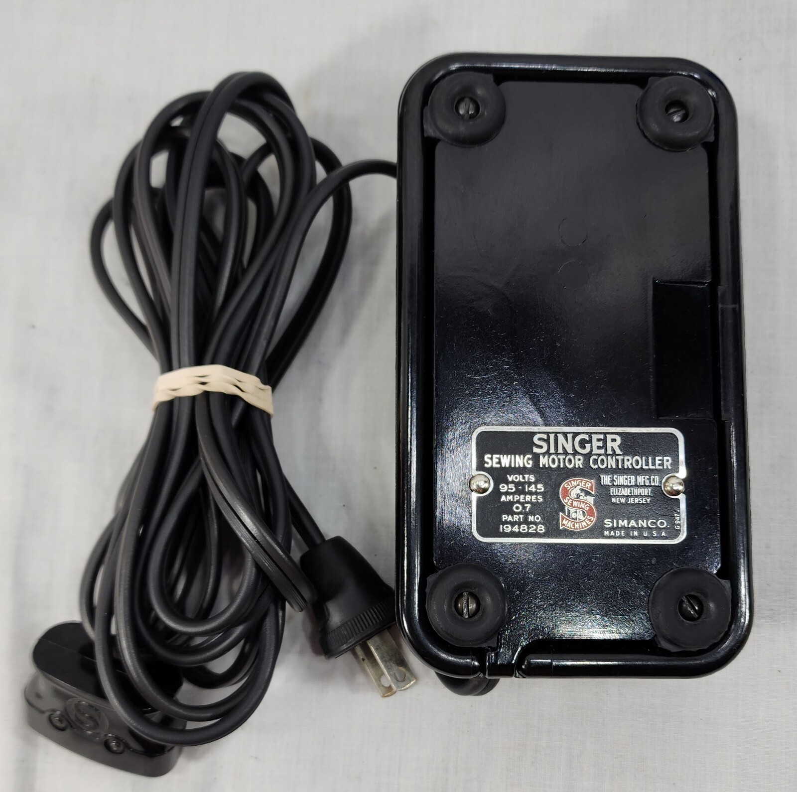 Foot Pedal Speed controller for Sewing Machine Singer Featherweight