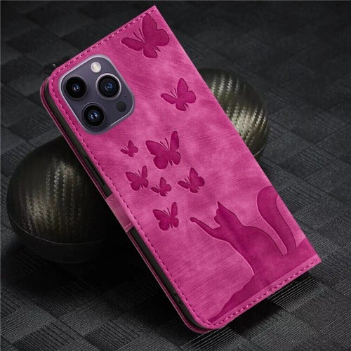 For iPhone 16e 16 15 14 13 12 Pro Max Plus Leather Wallet Case Flip Magent Cover - Picture 34 of 73