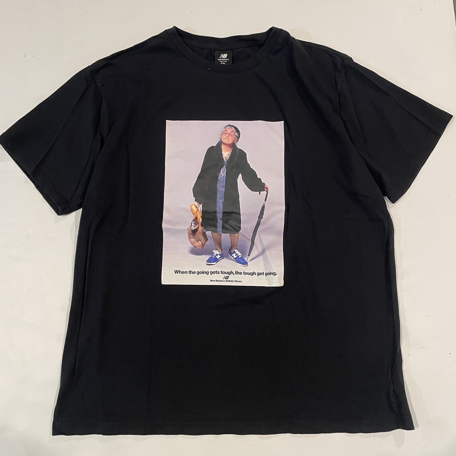 RARE New Balance Grandma T-Shirt Teddy Santis ALD Vintage 80s Boston Campaign