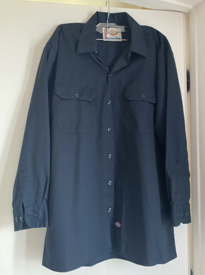 Camisa Uniforme Dickies DOC Impresa Azul Correcciones Prisión Prisionero Prisionero Foto 2 de 4