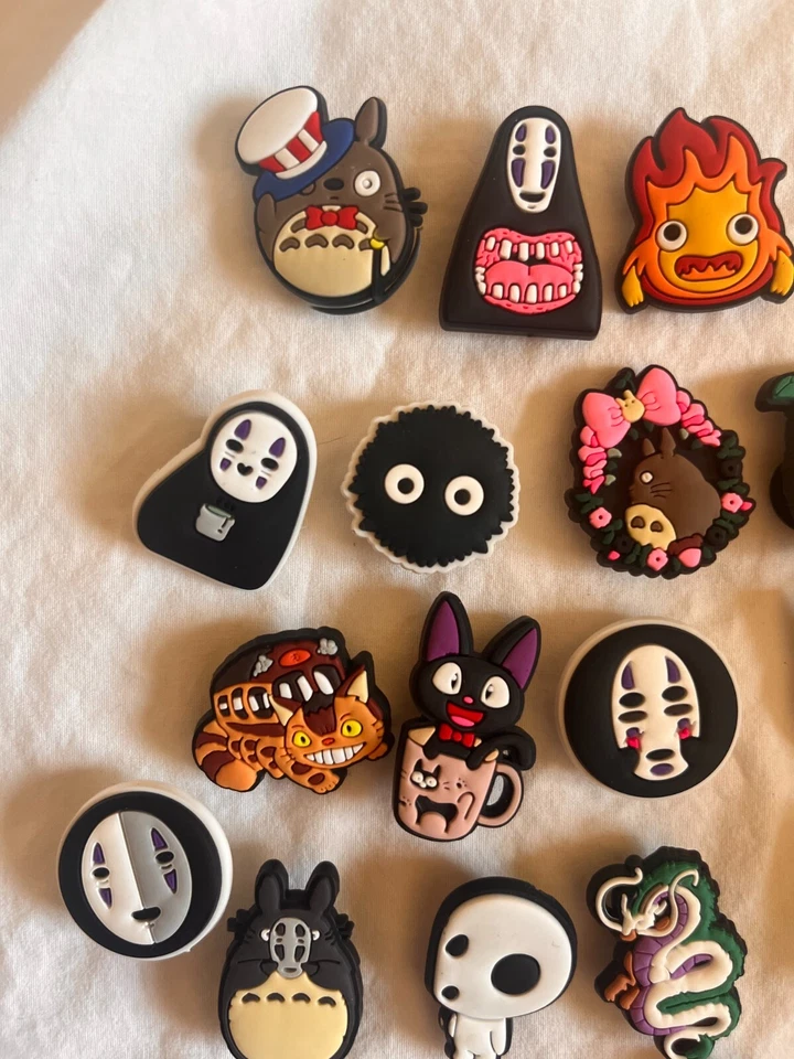 20 pc Studio Ghibli / Miyazaki Shoe Charms for Rubber Clogs - Totoro, Catbus - Image 2 of 4