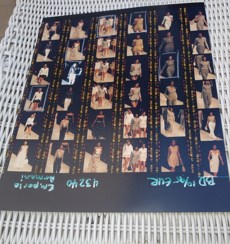 Emporio Armani Fashion Week Show Contact Sheet Photos MODELS CATWALK 95 Original