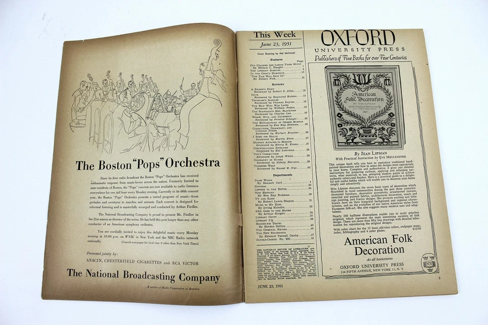 Saturday Review of Literature Magazine June 23, 1951 Omar N. Bradley Cover Foto 3 de 4