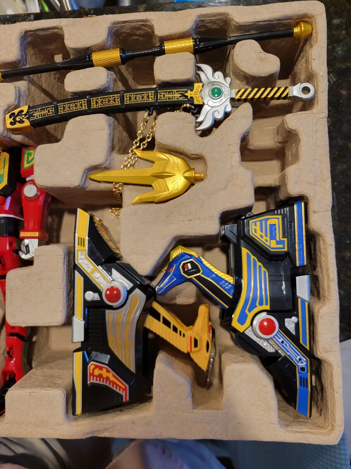 Bandai Power Rangers Legacy Thunder Megazord Figure open box lDamaged Box