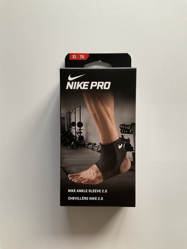 Nike Pro Ankle Sleeve 2.0 Pull On Lightweight Compression Fit Support Size XL