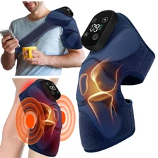 Electric Heated Vibration Knee Joint Brace Therapy Shoulder Massager Pain Relie