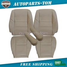 For 2000-2004 Toyota Sequoia Tundra Front Leather Seat Cover / Armrest Cover Tan