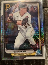 2024 Bowman Chrome Henry Davis #61 Mega Box Refractor Mojo RC Rookie 🔥 Pirates