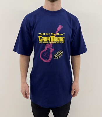 Vintage 1990s Gary Moore Still Got The Blues New Album Shirt Tee Single Stitch