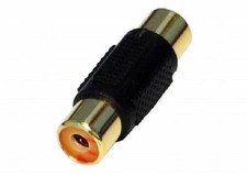 RCA Phono Female Socket to Gold Coupler Joiner,Audio Video Adapter