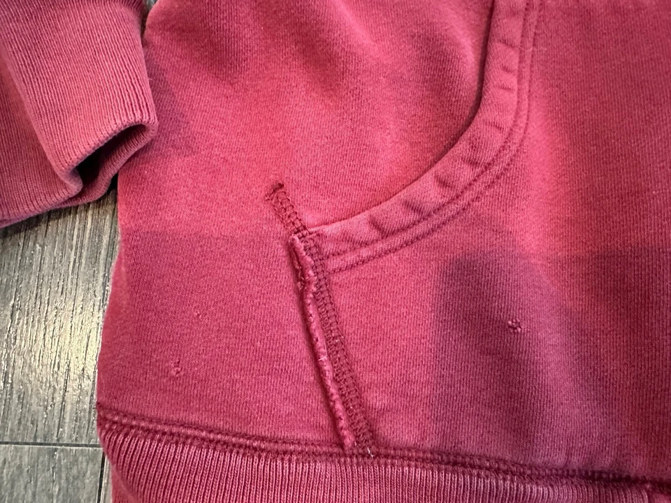 Chaqueta Sudadera Vintage Juvenil Abercrombie Cremallera Completa, Granate, Talla XL Foto 3 de 4