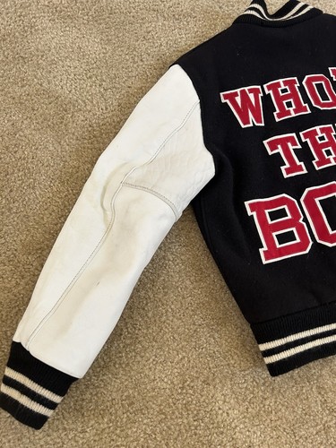 VTG 90's Nike "Who's The Boss" Cast & Crew Jacket Promo Wool Leather TV OG USA - Picture 20 of 24