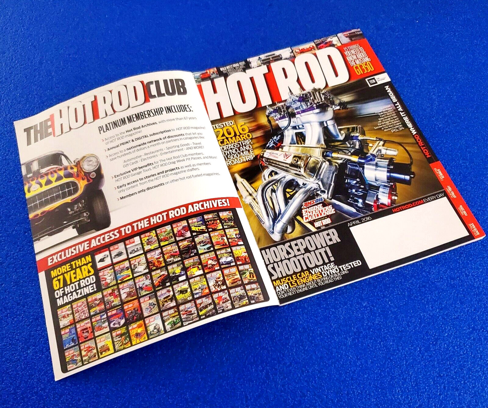 Hot Rod: Horsepower Shootout! Muscle Car Vintage Ls Engines April 2016 Magazine