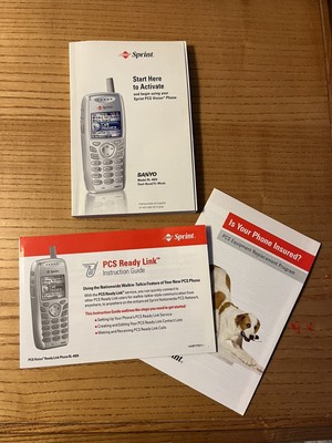 Sprint PCS Vision Phone Manual And Instruction Guide For Sanyo Model RL-4920