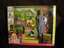barbie careers farm vet doll & playset