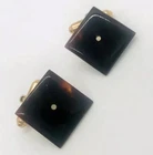 Antique Gold Filled & Faux Tortoiseshell Cuff Links Art Deco Vintage Jewelry