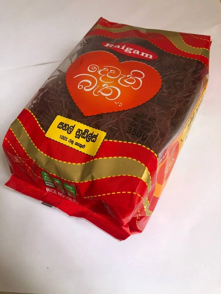 Raigam 100% Raw Ceylon Red Rice Noodles Deveni Batha Pure Organic Vegan 350g - Image 3 of 4