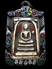 Phra Somdej Wat Rakang Pim Yai Lacquered & Gilded Thai Buddha Amulet Talisman
