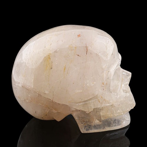 5.4 in Natural Hand Carved Crystal Skull,Realistic, Reiki healing - Picture 9 of 10