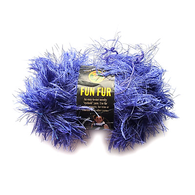 1 Skein Lion Brand Yarn Fun Fur Color 191 Violet Purple Eyelash Crochet Knit