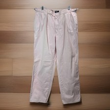 Vintage Polo Ralph Lauren Pink Pleated Cotton Pants Men  s 38 31 USA Made 80s 90s