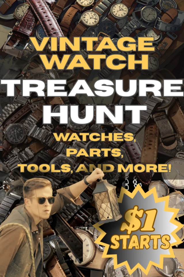 $1 STARTS | VINTAGE WATCH CHAOS- Watches, Parts, Tools & More! - 12/09/25